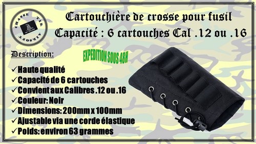 Cartouchière crosse pour - cartouchière, de
