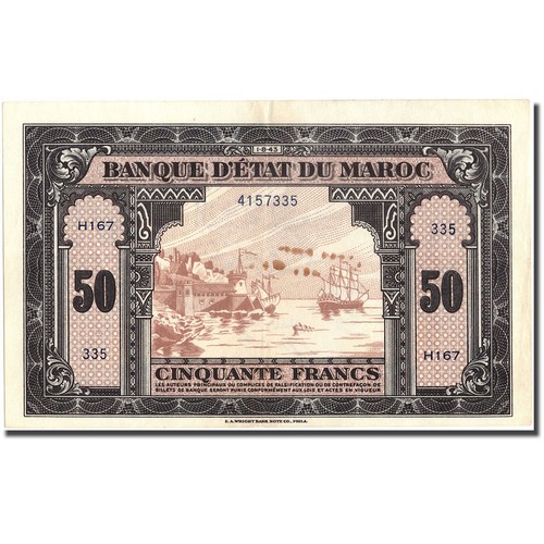 Billet maroc 50 francs - 50,