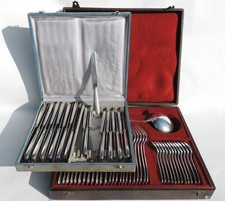 ✅ FRANCOIS FRIONNET ANCIENNE MENAGERE METAL ARGENTE  ART DECO Christofle 61 Pc