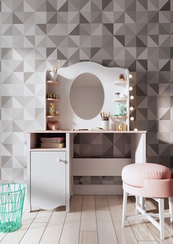Coiffeuse 110x51cm blanche - 110x51cm,