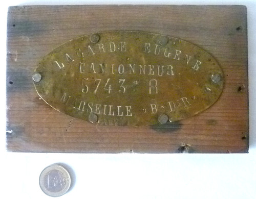 Ancienne plaque camionneur - ancienne,