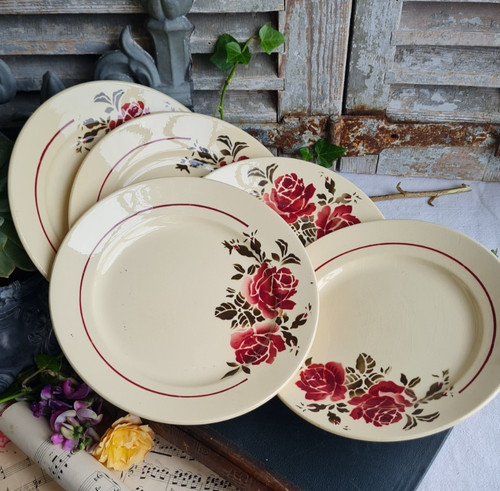 Anciennes assiettes plates - 5,