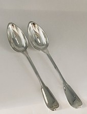 Couverts - 2 cuillères à ragoût  argent massif - Vieillard 950/1000 - 244 Grs