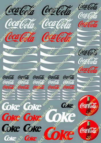 Décalcomanies coca au - décalcomanies, 1:18