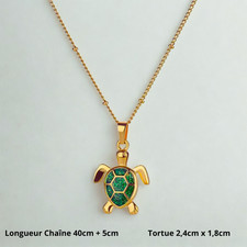 collier pendentif tortue Verte