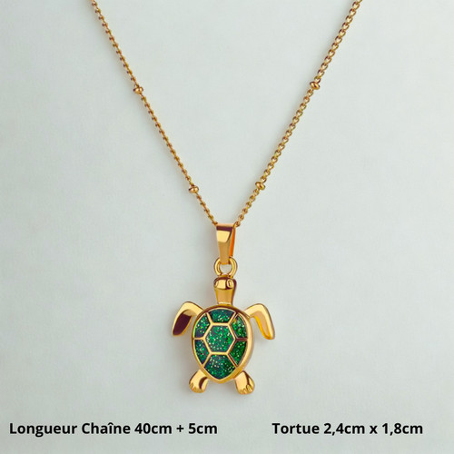 Collier pendentif tortue - pendentif,