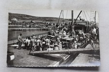 Cpsm, Fécamp, déchargement d'un morutier, Seine Maritime 76