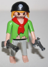 PLAYMOBIL 5137 70493 PIRATE VERT BANDANA NOIR BARQUE PIRATE REQUIN MARTEAU