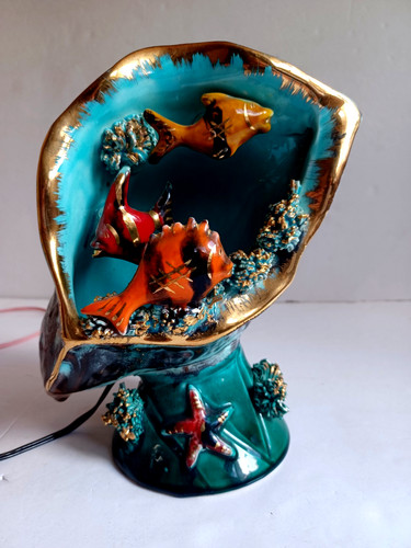 Vallauris lampe poissons - lampe,