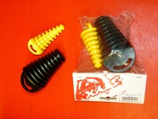 Lot de 2 bouchons jaune noir  échappement moto, quad, buggy dirt pit bike neuf
