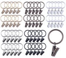10 x pinces à anneaux clips à rideaux crochets avec clips 27 mm crochets à...