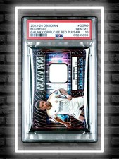 Rodrygo 2023-24 Panini Obsidian Galaxy Gear Relic Red Pulsar /49 PSA10