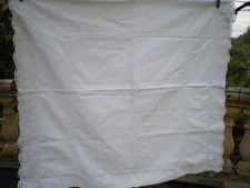 une ancienne taie oreiller en lin et en dentelle 78cmx70cm