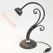 Lampe Abat-Jour Commode En Fer Forgé ATENA Avec Verre Travaillé