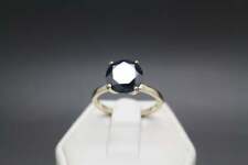 Diamant Noir 4.75 CT Fiançailles Solitaire Bague Mariage Avec Finition or Jaune