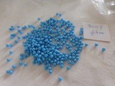 lot de 300 perle ancienne en verre 4 mm,  ronde lisse broderie bijou