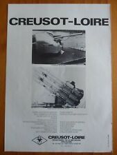 6/1978 PUB CREUSOT LOIRE CANON 100 MM LANCE ROQUETTE SEXTUPLE 375 MM FRENCH AD