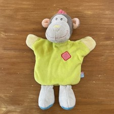 doudou plat singe marionnette