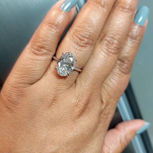 Bague diamant 18k ovale - bague,
