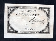 Assignat de 5 Livres l'an 2 31