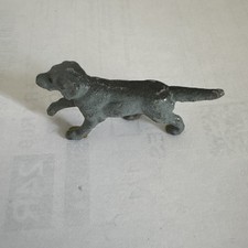 Figurine Plomb Quiralu - Chien Gris - Rare - La Ferme