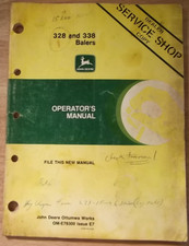 Manuel D'Opération Et D'Entretien Des Presse À Balles JOHN DEERE 328 338