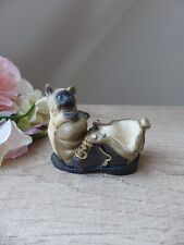 Figurine chat chaton siamois