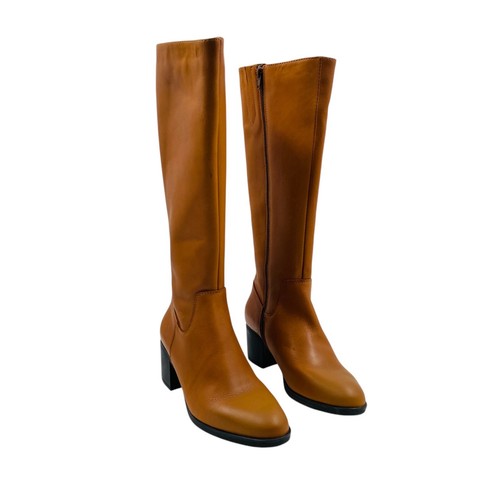 Bottes cuir marron à - en,