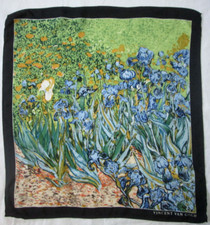 - Foulard "V. VAN GOGH"  soie  TBEG  vintage Scarf  50x50 cm