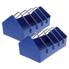  Lot de 4 mangeoires à pigeons en fil métallique avec compartiments pour