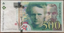 Billet de 500 francs Pierre et