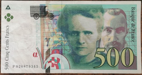 Billet 500 francs pierre et - billet,