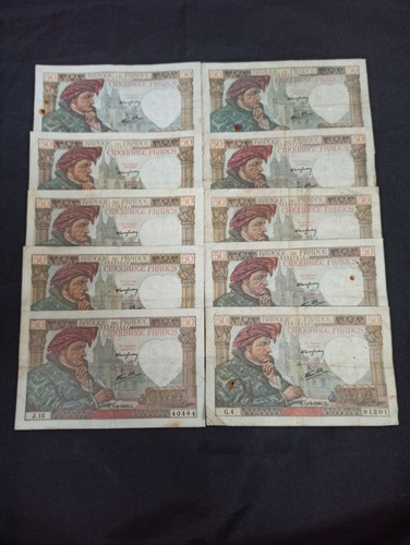Lot 50 francs jacques - x,