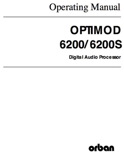 Orban optimod 6200 6200s - optimod,