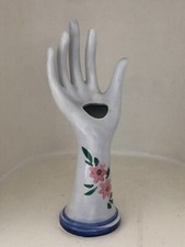 Vase soliflore baguier porte bagues vintage céramique forme main design 70's 80