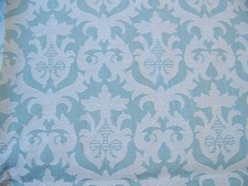 ANCIEN COUPON TOILE A MATELAS MOTIFS BLANC  FOND BLEU - M 2