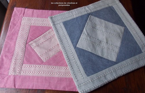 Housses coussins brodees - , de