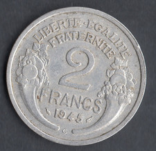 MONNAIE 2 FRANCS MORLON ALUMINIUM 1945 C @ BELLE QUALITE @ PROMO @ A VOIR