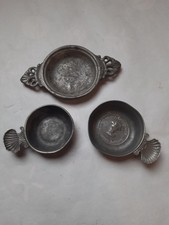 Lot 3 Anciens Tastevin En Etain Coquille St Jacques.