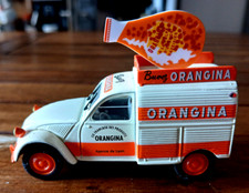 NOREV 1/43 CITROEN 2CV FOURGONNETTE COMMERCIALE pub ORANGINA LYON  neuf en tole