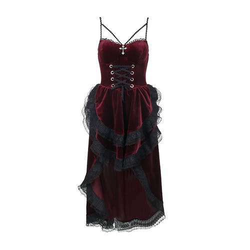Femme velours midi robe - velours,