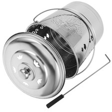  Baril brûlant en acier inoxydable, incinérateur d'argent, seau à feu de jardin,