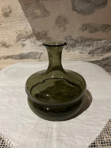 Ancien flacon verre fumé - ancien,