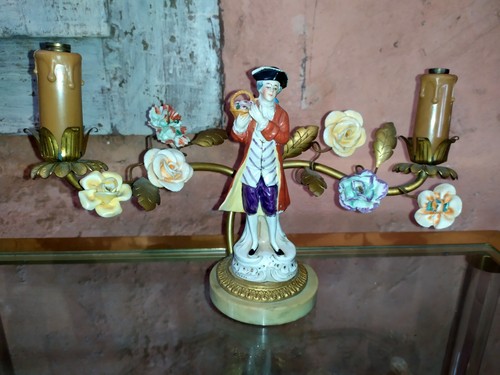Statue lampe chandelier fleurs - chandelier,
