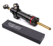 13.5" de Moto Amortisseur de Direction Stabilisateur Noir en Fibre de Carbone Un