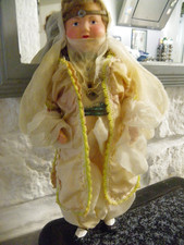 POUPEE FOLKLORIQUE PETITCOLLIN CELLULOID MAROC 20 CM B ETAT