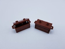 LEGO LOT 2 X COFFRE TRESOR REDDISH BROWN REF 4738 + 80835 *NEUF*
