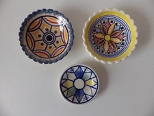 Rare lot de 3 Assiettes Miniature Henriot  QUIMPER XXe ( dinette ,  peinteuse )