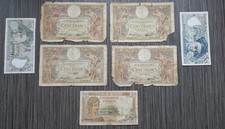 Lot de 7 billets anciens francs français 