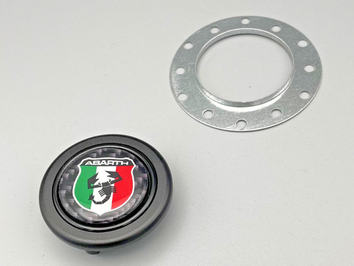Bouton klaxon carbone - bouton,